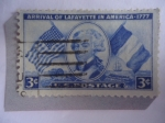 Sellos de America - Estados Unidos -  Marques de Lafayette (1757-1834) - Banderas - Serie:Lafayette.