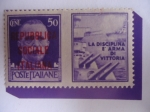 Sellos de Europa - Italia -  King Vittorio Emanuel II-República Social Italiana-Con Apendice de propaganda de guerra:La Diciplina