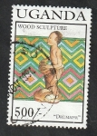 Stamps Uganda -  1098 - Artesanía, Escultura de madera