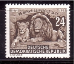 Stamps Germany -  75 Aniversario Zoo de Leipzig