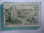 Stamps France -  Alineamientos de carnac - Kermario - Alineamientos Neolíticos - Erigidos en el Neolítico.