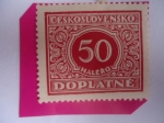 Sellos de Europa - Checoslovaquia -  Numeros - Nuevo Sorteo de Números -Serie:Postage Due. Sellos (1954-1963)