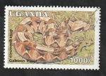 Stamps Uganda -  1241 - Reptil