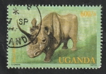 Stamps Uganda -  1935 - Rinoceronte negro