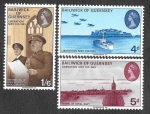 Sellos de Europa - Reino Unido -  30-32 - XXV Aniversario de la Liberación de Guernsey de los Alemanes.