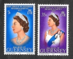 Stamps United Kingdom -  145-146 - XXV Aniversario del Reinado de Isabel II