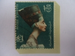 Stamps Egypt -  Busto de la Reina Nefertiti (1370 a.C-1330 a.C) - Neferu Atón Nefertiti de la dinastía