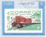 Stamps Cuba -  150 anivers. establecimiento ferrocarril en Cuba