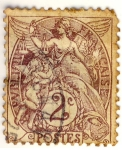 Stamps Europe - France -  Blanc (Republique Francaise)
