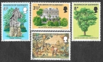 Stamps United Kingdom -  123-126 - Exilio de Víctor Hugo