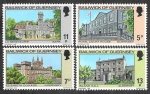 Stamps United Kingdom -  141-144 - Edificios en Guernsey