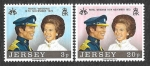 Stamps United Kingdom -  89-90 -  Boda Real de la Princesa Ana y el Capitán Mark Phillips