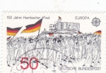 Stamps Germany -  150 años de la manifestacion de Hambacher-Europa CEPT
