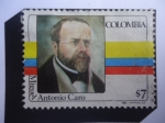 Stamps Colombia -  Presidente Miguel Antonio Caro (1843-1909) Presidente N°24 (1892/98)