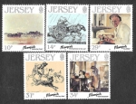 Stamps United Kingdom -  404-410 - Pinturas de Edmund Blampied