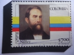 Stamps Colombia -  Presidente, Rafael Nuñez (1825/94) 13er. Pres.de los Estados Unidos de Colombia (1880/82) 4 veces Pr