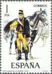 Stamps Spain -  2197 - Uniformes militares - Húsar de la muerte 1705
