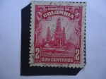 Stamps Colombia -  Petroleras- Pozoz de Petroleo- Torres- Serie:Agricultura y Minería.