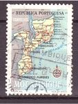 Sellos de Africa - Mozambique -  serie- Mapa de Mozambique