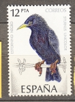 Stamps : Europe : Spain :  Estornino Negro (18)