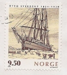Sellos del Mundo : Europa : Noruega : Barcos - Buque Fram  -  Otto Sverdrup explorador del ártico