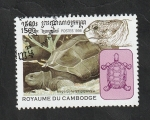 Stamps Cambodia -  1560 - Tortuga