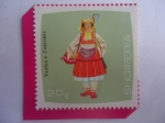 Stamps : Europe : Albania :  serie:Costumbre regionales-Trajes y Difraces- Shoiperia