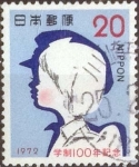 Stamps Japan -  Scott#1125 intercambio 0,20 usd, 20 yen 1972