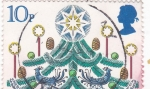 Stamps United Kingdom -  arbol de navidad
