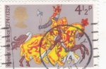 Stamps United Kingdom -  caballero medieval 