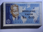 Stamps Venezuela -  Dag Hammarskjöld (1905-1961)-Premio Nobel de la Paz 1961- 2° secretario de la ONU-1953-1961.