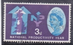 Stamps : Europe : United_Kingdom :  mapa Reino Unido -año nacional de productividad