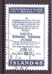 Sellos de Europa - Islandia -  Centenario del correo islandes
