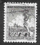 Stamps Czechoslovakia -  1101 - Vista de Praga y Esculapio