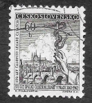 Sellos de Europa - Checoslovaquia -  1101 - Vista de Praga y Esculapio