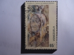 Stamps Venezuela -  25° Aniversarios de la Muerte del Pintor Venezolano Armando Reverón (1889-1955) - Auto Retrato.