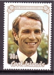 Stamps Cook Islands -  Boda Real de la princesa Ana con Mark Phillips