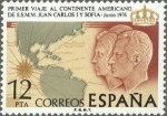Stamps Spain -  2333 - Primer viaje al continente americano de SS.MM. los Reyes de España