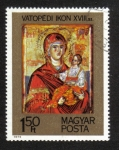 Stamps Hungary -  Icons, Ícono Vatopéd, siglo XVIII