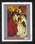 Stamps Hungary -  Pinturas del Museo Cristiano, Esztergom. Adoración de Los Reyes