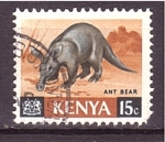 Stamps Kenya -  serie- Mamiferos- Oso hormiguero