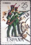 Stamps Spain -  Scott#1993 intercambio 0,20 usd. 25 pts. , 1976