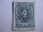 Stamps Argentina -  General, José Francisco de San Martín (1778-1850)