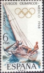 Stamps Spain -  Scott#1546 intercambio 0,20 usd. , 6 pts. , 1968