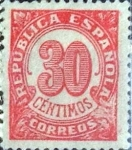 Stamps : Europe : Spain :  Scott#597 m4b intercambio 0,20 usd. , 30 cents. , 1938