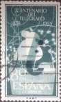 Stamps Spain -  Scott#840 intercambio 0,25 usd. , 80 cents. , 1955