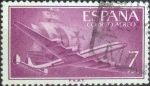 Stamps Spain -  Scott#C156 intercambio 0,20 usd. , 7 pts. , 1956