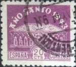 Stamps Spain -  Scott#730 intercambio 0,20 usd. , 20 cents. , 1944