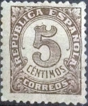 Sellos de Europa - Espa�a -  Scott#592 m4b intercambio 0,20 usd. , 5 cents. , 1938