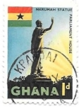 Stamps Ghana -  escultura parlamento